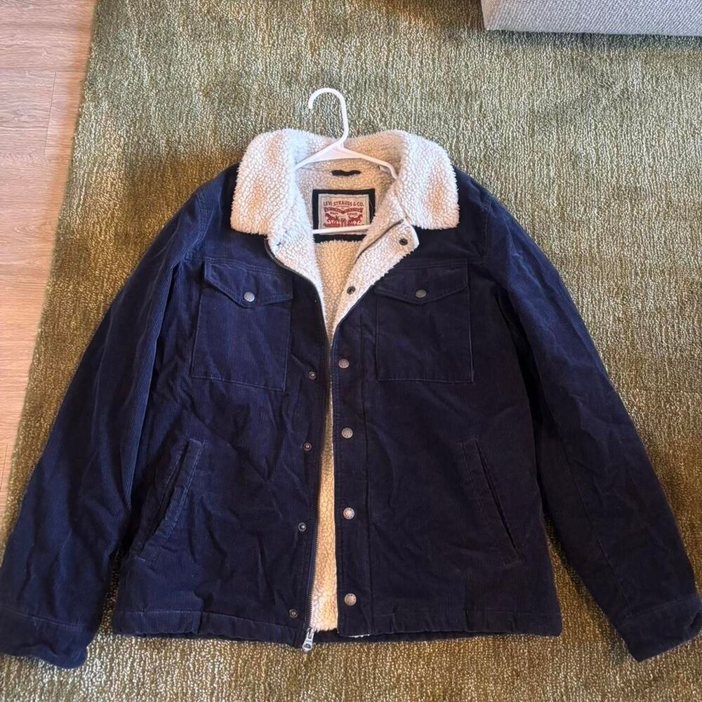 Levi-s Men's Navy and Blue Jacket